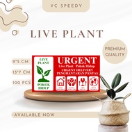 Fragile Sticker Label Live Fish Live Plant Fresh Food Frozen Food 9cm*5cm 13cm*7cm