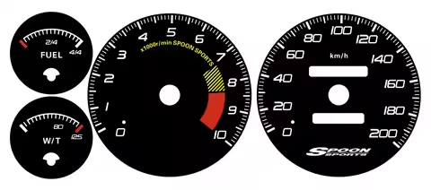 For Honda Integra DC2 SPOON Speedo Tacho Dials Upgrade to 200KM/H Type R Instrument Cluster Counter