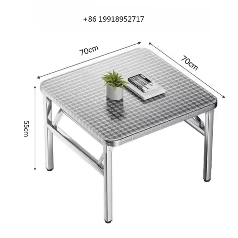 Stainless Steel Folding Table - No Assembly Camping Desk, Rustproof Outdoor Dining Table, Portable K