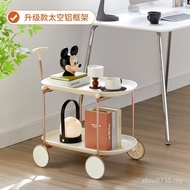 Mobile Coffee Table Simple Shelf Shelf Shelf Household Moon Cart Wholesale Floor Plastic Trolley Tro