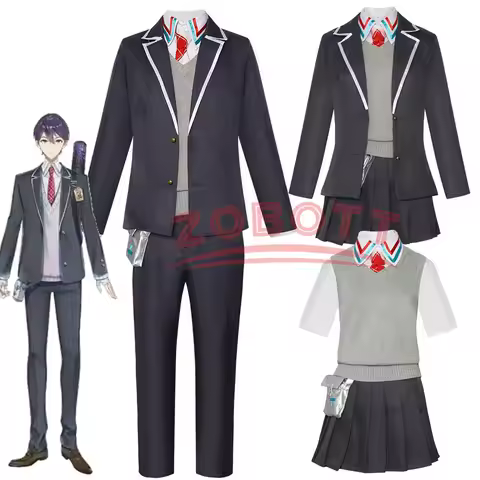 You Tuber VTuber NIJISANJI Kenmochi Toya Cosplay Costume Anime Man Woman School Uniform Halloween Ca