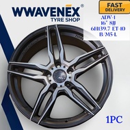 **1pc** 4x4 16" 16inch 6H139.7 Hilux ford ranger d-max pajero triton sport rim kereta