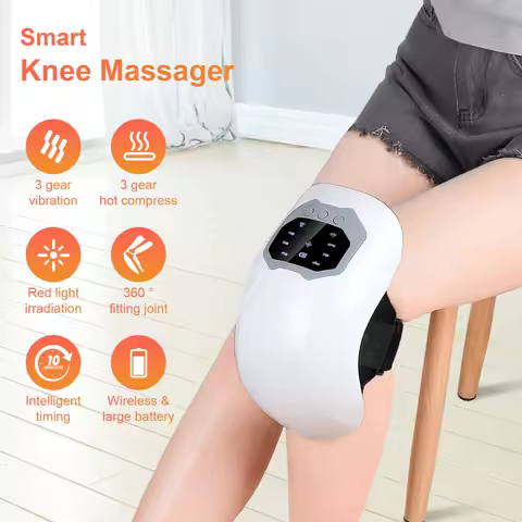 Smart Knee Massager Vibration Knee Relaxing Machine Hot Compress Temperature Knee Joint Massager Joi