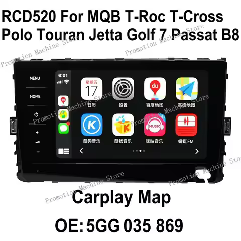 For MQB T-Roc T-Cross Polo Touran Jetta Golf 7 Passat B8 RCD520 touch screen car radio support Carpl