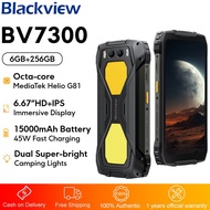 【Official shop】Blackview BV7300 Phone 6.67inch 50MP Camera 6GB+256GB MediaTek Helio G81 15000mAh Bat