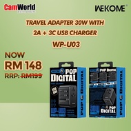 WEKOME Travel Adapter 30w 2A + 3C USB Charger ( WP-U03 )