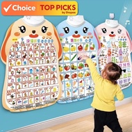Kids Learning Wall Chart Bilingual Learning English Chinese for Baby Kids ABC Poster Educational Pen