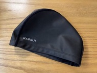 Nabaiji Black Swimming Cap 黑色矽膠網眼泳帽