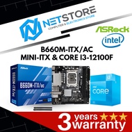 PWP ASROCK B660M-ITX/AC MINI-ITX & INTEL CORE I3-12100F PROCESSOR