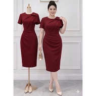 A15 Women's Umi dress big size, loose form, elegant to wear to parties and work - Middle-aged dress 
