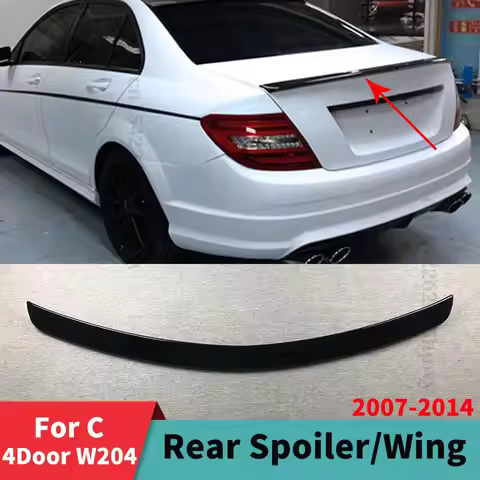 Exterior Part Rear Sport Spoiler Wing Styling Facelift For Mercedes Benz W204 C Class 4 Door 2007-20