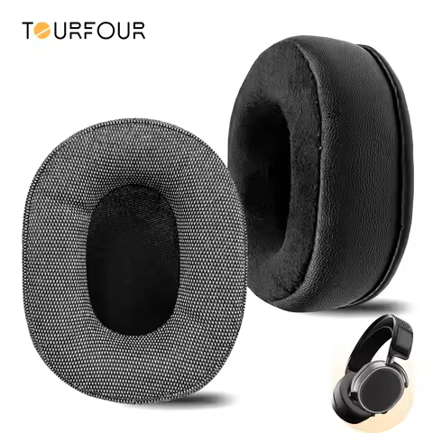 TOURFOUR Replacement Earpads for SteelSeries Arctis 7,7P,9,9X,PRO,PRO+ Headphones Ear Cushion Headba