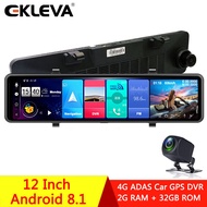 EKLEVA แอนดรอยด์8.1 RAM + ROM 2GB + 32GB/ Android 13 4GB + 64GB ADAS 10 In 1 DashCam กล้องกระจกรถยนต