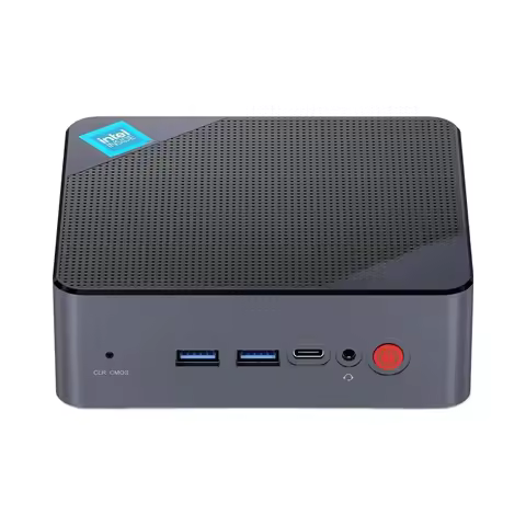 BOSGAME P5 Gaming Mini PC Ryzen 5 6600H 24GB RAM 512GB NVMe SSD 4K Quad Display 2.5G LAN 5G Smartpho