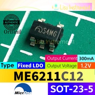 3 BUAH - ME6211C12 300mA Fixed 1.2V LDO ME6211 SOT-23-5 Original MICRONE - 3 BUAH