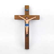 KAYU Cross Wall Hanging Wood Corpus Corpus Jesus INRI Statue 21cm Statue Ornament Souvenir Spiritual