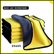 MICROFIBER CAR AND MOTORCYCLE CLEANING CLOTH 25X25 MULTIPURPOSE YELLOW CLEANING CLOTH/ 25X25
