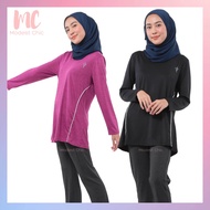 JERSEY MUSLIMAH SPORTY (M-3XL) Baju Sukan Microfiber Cepat Kering Plus Size