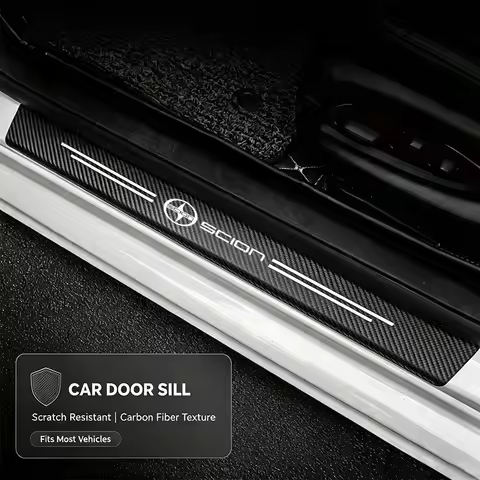 Car Door Entry Guard, Carbon Fiber Look Threshold Scuff Protection Sticker For Toyota scion XA XB XD