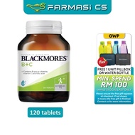 Blackmores Vitamin B + C 120 Tablets EXP:11/2027 [ Vitamin B+C, Folic acid, B12, Farmasi CS ]