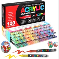Straight Liquid Acrylic Marker Pen Sets Graffiti Brush Painting Water Brush Pen Paint Acrylic Marker