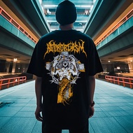 KARIMAKE Baju T Shirt Lelaki Demon Comes Creative Printed T-Shirt High Street Trend Baju Lelaki T Shirt 100% Premium