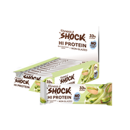 FitnesShock HI Protein Pistachio Dessert 1 box (12 pieces) / ฟิตเนสช็อค พิสตาชิโอ เดสเสริท (บาร์อัดแ