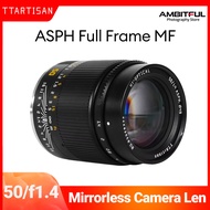 TTartisan 50mm F1.4 ASPH Full Frame Lens Large Aperture MF Prime Camera Lens for Sony A7 A9 Canon R5