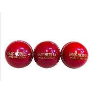 Cricket Ball (Red) Pure Leather Match Ball for Longer Version of Cricket