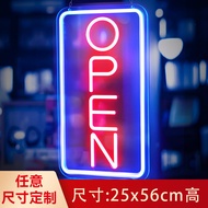 Modern Minimalist Fresh Decorative OPEN Sign Neon Light Advertising Board Illuminated Letters for Sh