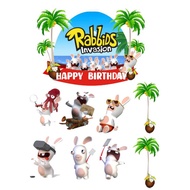 Birthday CAKE TOPPER / INVASION RABBIDS CAKE DECORATION