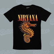 Men// Sea Horse Music Band Rock N Roll Nirvana Tee Graphic T-Shirt