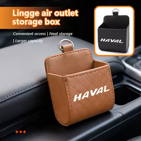 Car Storage Bag Air Conditioner Vent Hanging Phone Storage Box For Haval H6 F7 H9 H2 Jolion F7X F7H 
