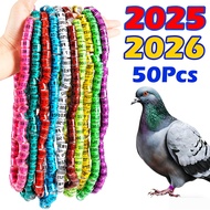 50Pcs 2025 Pigeons Foot Ring 8*11mm Pigeons leg ring with numbers Parrots Leg Rings Birds Training