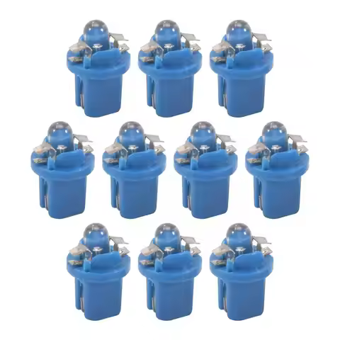Superior-10Pcs LED Bulb Meter Dash B8-5D T5 Lamp With Holder Blue Tuning Auto Car Light