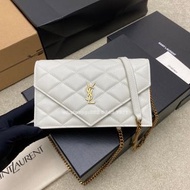🎀順豐包郵 全新YSL 871149 斜孭袋 小羊皮｜Color 白色｜Size 20×13×5 cm