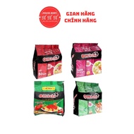 Lot of 5 packs of Omachi Shrimp Noodles with Stewed Beef Sauce, Stewed Ribs, Spaghetti, Spicy and So