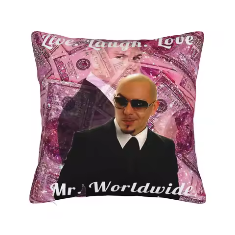 Mr Worldwide Pitbull 305 Singer Square Pillowcases Room Dollar Live Laugh Love Cushion Cover Funny D