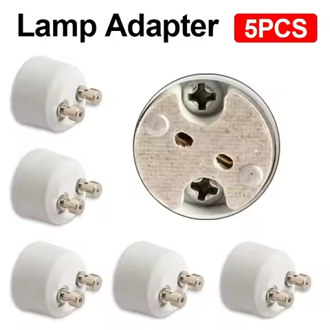 White GU10 To MR16 Socket Base Halogen Light Bulb Lamp Adapter Converter High Temperature Resistance