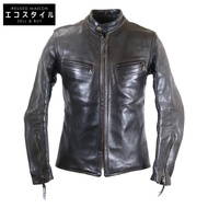 Aero Leather Black Board Racer Front Quarter Horse Hide Rider's Jacket, Size 36 [二手]