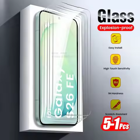 5-1Pcs 9H Premium Tempered Glass for Samsung Galaxy S26 FE 5G S 26FE S26FE 2026 SM-S741B 6.7" Phone 