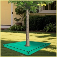 Landscaping Tarp 79 x 79 Inches Heavy Duty Waterproof Outdoor Blocker Lawn Fabric with 12 Inch Hole 
