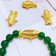 916 Gold Koi Transfer Beads / Goldfish Bracelet Ruyu DIY charm gold 916