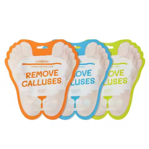 LANBENA Foot Whitening And Peeling Mask VC Exfoliating Lavender Preventing Cracks And Dead Skin Cell