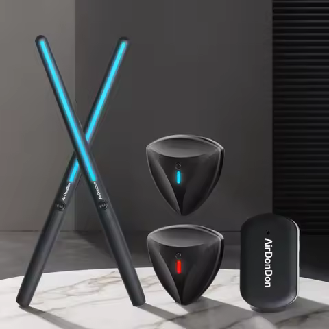 Portable Air Drum Set Air Drum Foot Sensor Bluetooth-Compatible Air Drum Adapter Electronic Drum Set