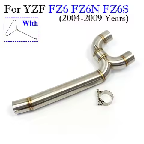 For Y YZF FZ6 FZ6N FZ6S FZ 6N 51mm Motorcycle Exhaust System Middle Link Pipe Muffler Escape Moto Bi