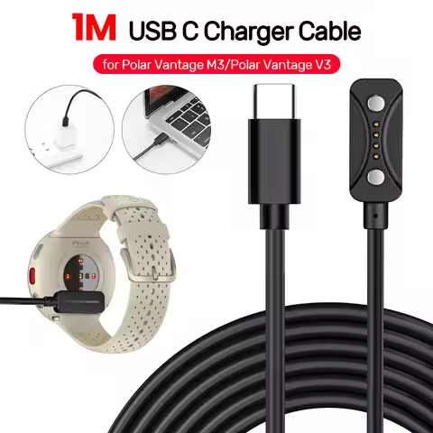 USB C Charging Cable Cord 1M Portable Power Adapter Replacement Smart Watch Charging Cable for Polar