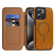 2 in 1 Detachable Cards Solt Leather Case For MagSafe RFID Blocking for iPhone 16E 16 Pro Max 15 Plu