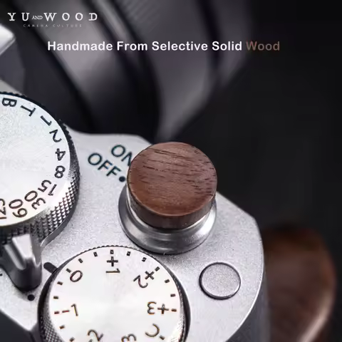 Wooden Wood Shutter Release Button For Fujifilm XM5 XE5 XT30 XT5 X-Pro1 Fuji X100VI Nikon Zf Olympus