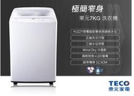 TECO 東元 7公斤 W0701FW 定頻洗衣機 